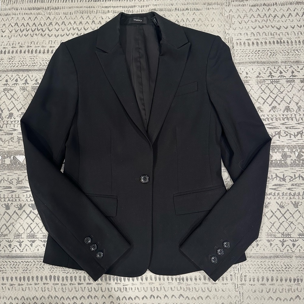 Theory Women Wool Blend Blazer with one button
